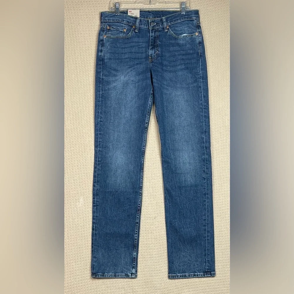 Levi's Blue Denim Jeans 514 Straight Fit Mens 32W 36L